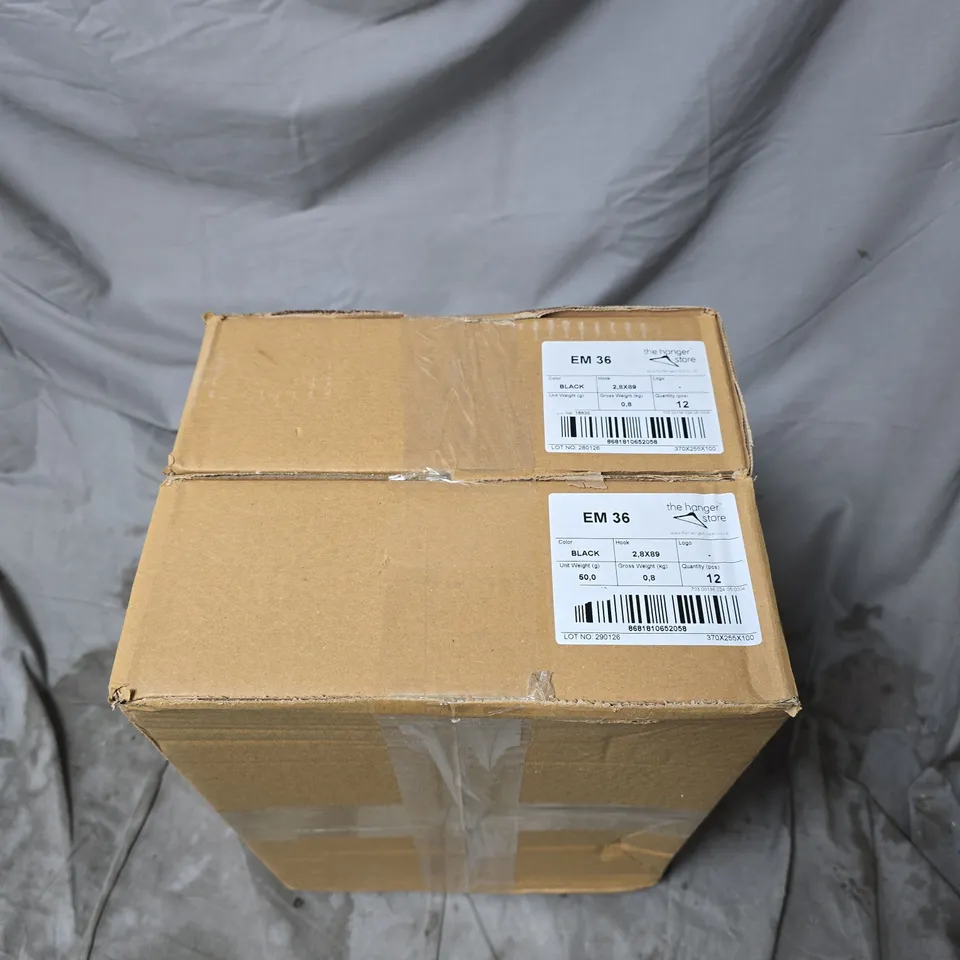 THE HANGER STORE 2 X 12 PACK BLACK CLOTHES HANGERS