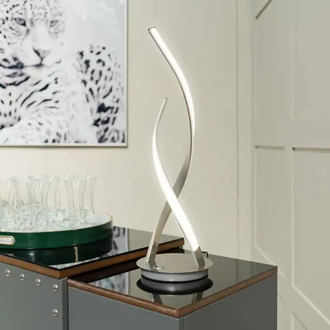 BOXED KIMMIE 49CM CHROME NOVELTY TABLE LAMP
