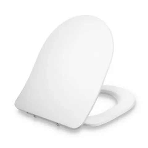 BLUMFELDT DOMBACH ALIANO TOILET SEAT, SOFT CLOSE PREMIUM TOILET SEAT, ANTIBACTERIAL, D-SHAPED, WHITE
