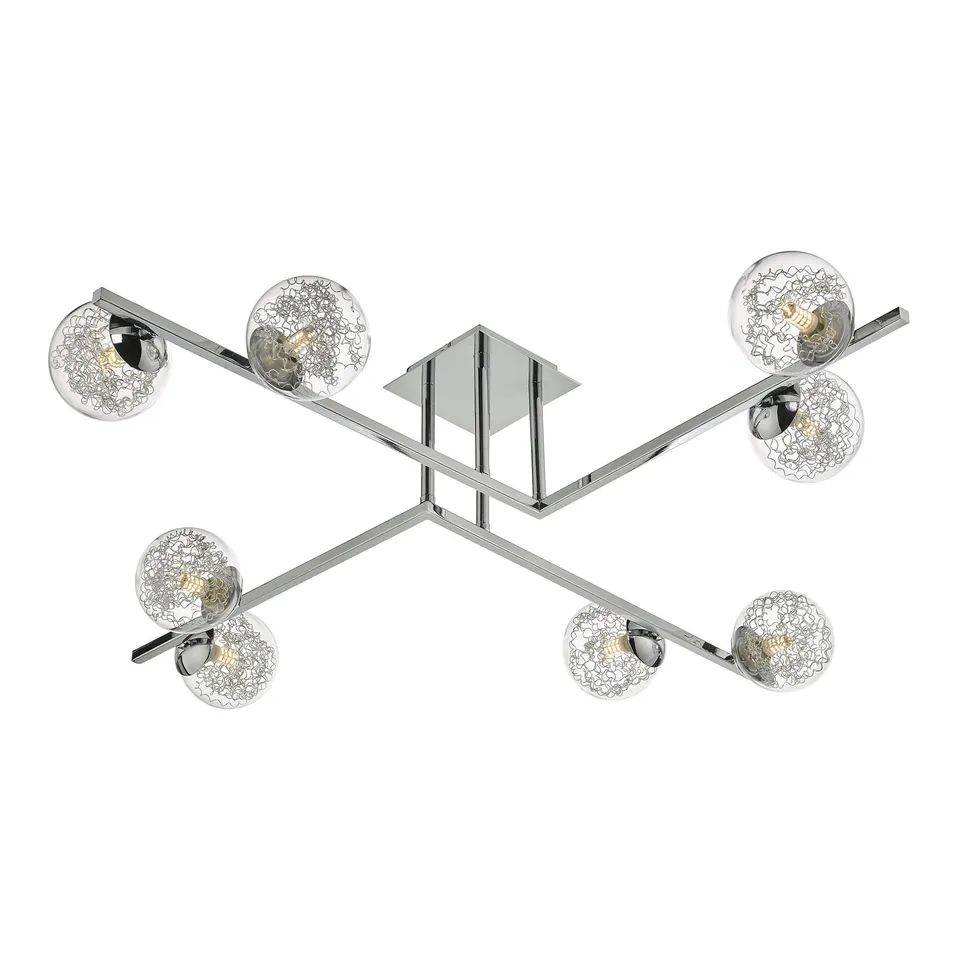 TAGHRID 8LT SEMI FLUSH POLISHED CHROME 