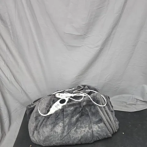 COZEE HOME HEATED THROW BLANKET – PLUSH GREY WITH CONTROLLER