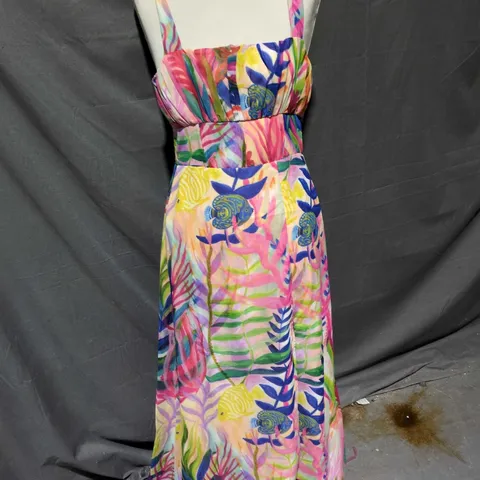 HOPE & IVY WOMEN'S TROPICAL PRINT MAXI DRESS - UK 8