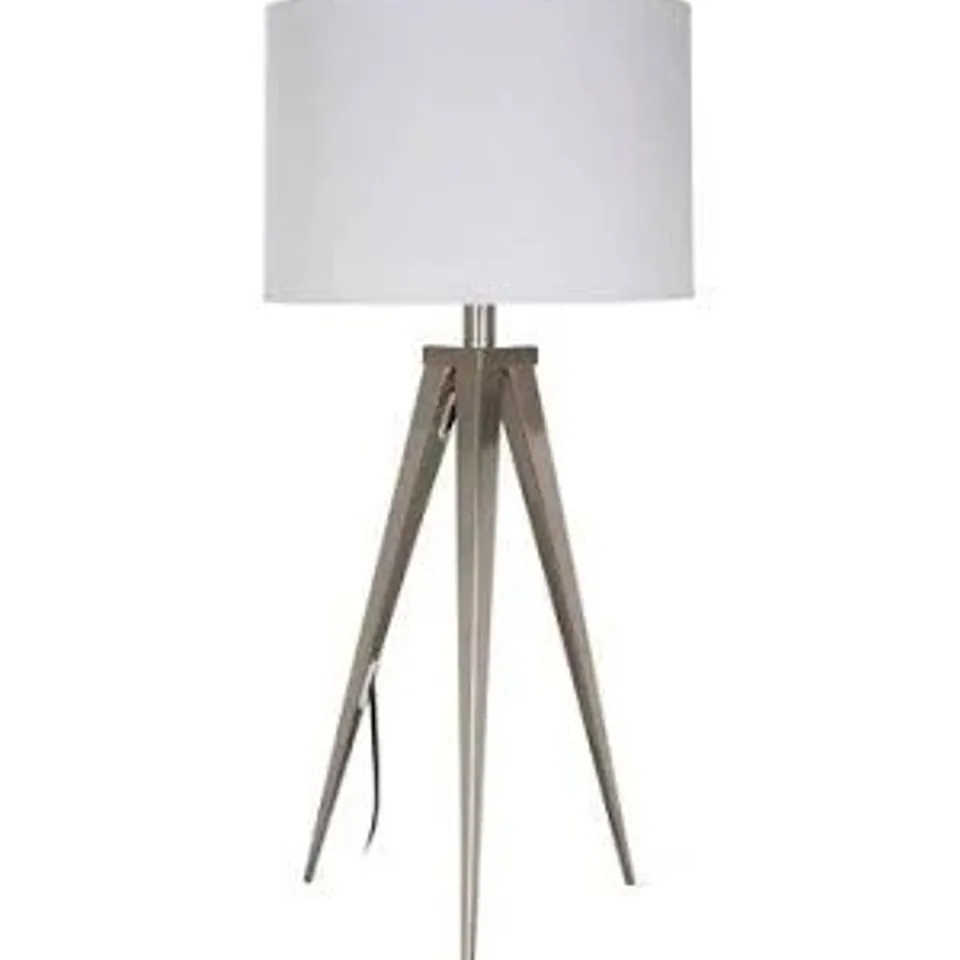BOXED LIVIA 45cm SILVER TABLE LAMP (1 BOX)