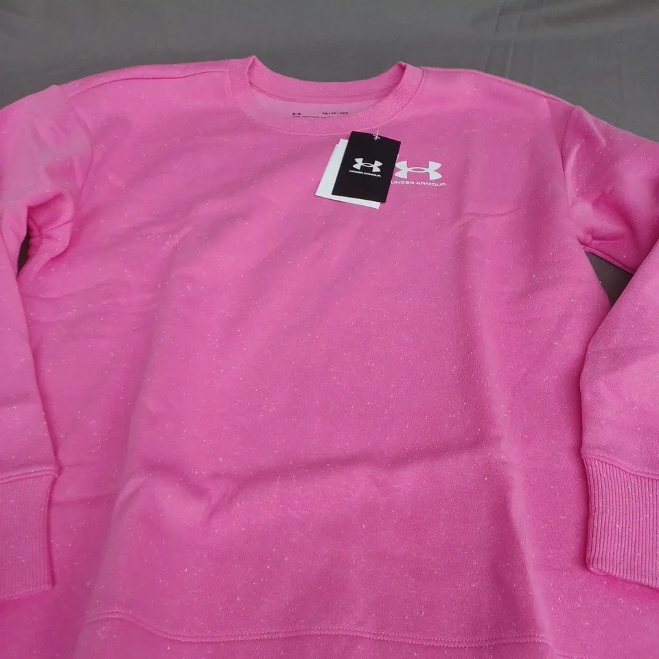 UNDER ARMOUR PINK SWEATSHIRT - XS