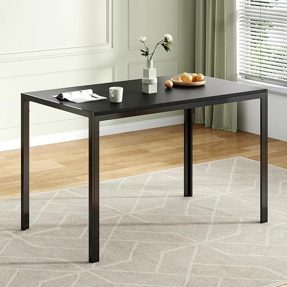 BOXED FARINI DINING TABLE FOR 4-6 PERSON - BLACK (1 BOX)