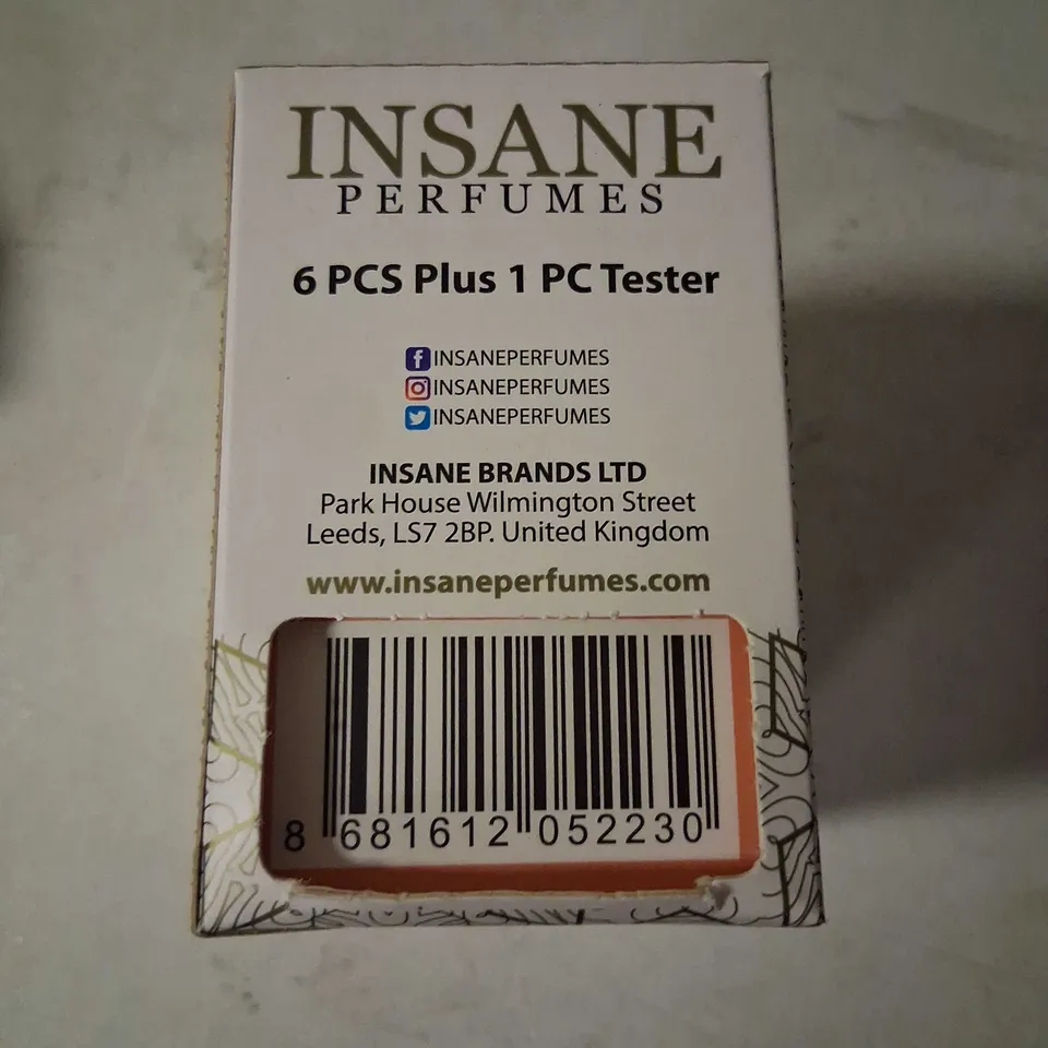 SIX PACK OF INSANE PERFUMES EAU DE PARFUM 20ML 