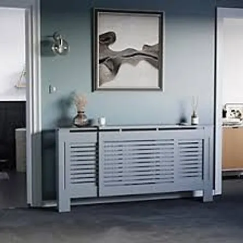 BOXED MILTON ADJUSTABLE RADIATOR COVER - DARK GREY (1 BOX)