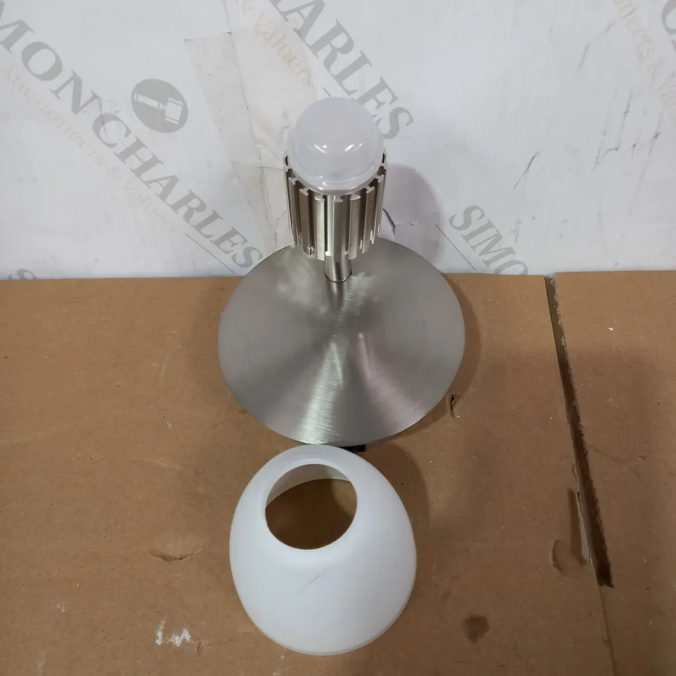 TUCKER WALL LIGHT LED SATIN CHROME AND GLASS