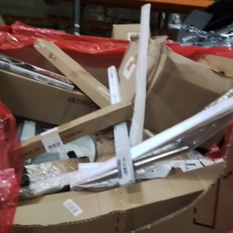 PALLET OF ASSORTED HOUSEHOLD GOODS AND PRODUCTS TO INCLUDE;STEERING WHEEL LOCK TOOL,SCOOTER,PLANT POT