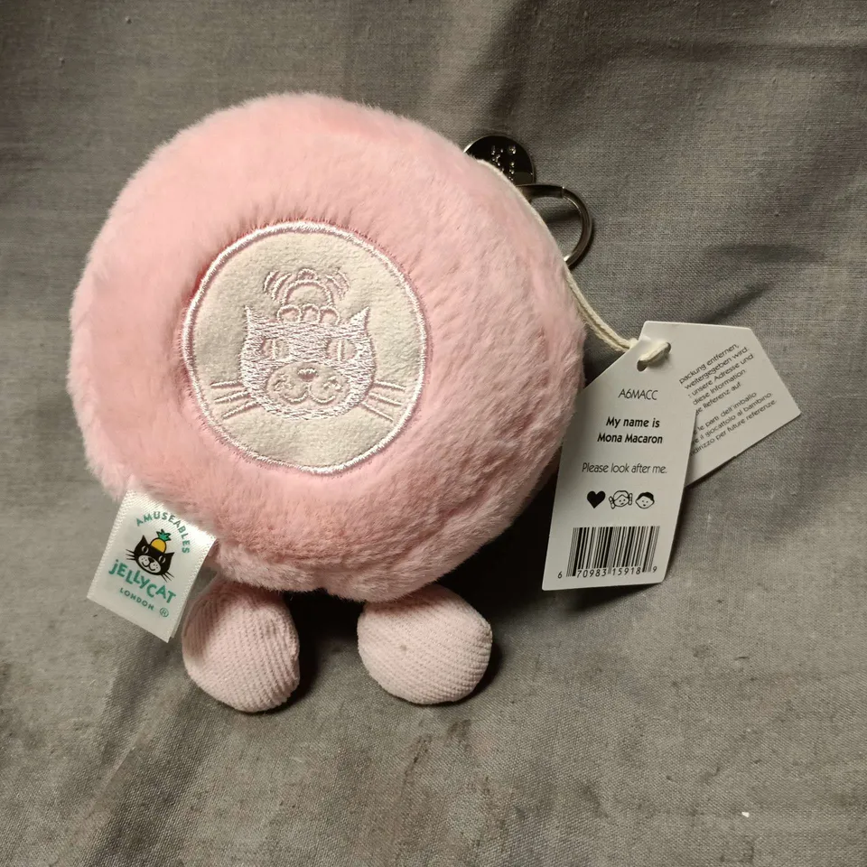JELLYCAT AMUSEABLES MONA MACARON PLUSH – PINK, WITH TAGS