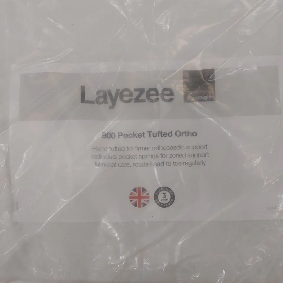 QUALITY BAGGED SILENTNIGHT LAYZEE 800 POCKET SPRUNG 5' KING MATTRESS 