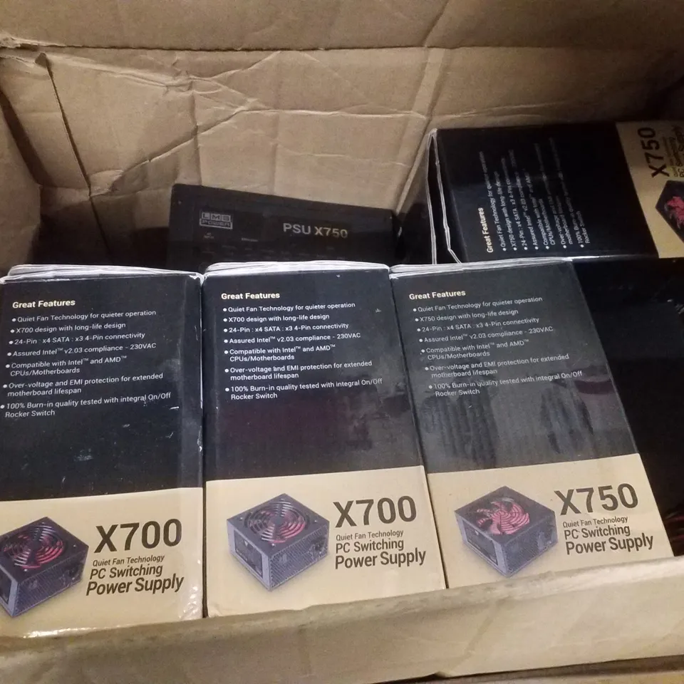 PALLET CONTAINING ASSORTED IT & NETWORKING PRODUCTS INCLUDING HEADSETS, 2.5" EXTERNAL SATA HARD DISK ENCLOSURE, KEYBOARD AND MOUSE SETS & PC POWER SUPPLIES