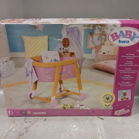 BOXED BABY BORN GOOD NIGHT BASSINET