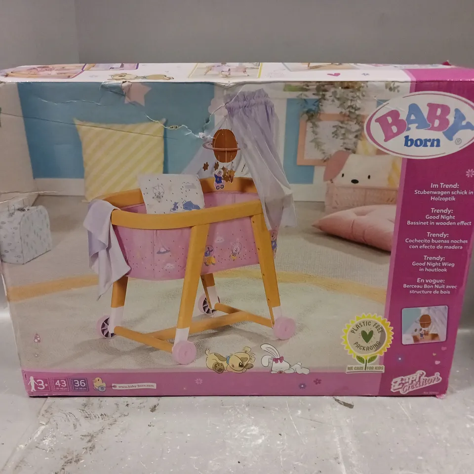 BOXED BABY BORN GOOD NIGHT BASSINET RRP £55