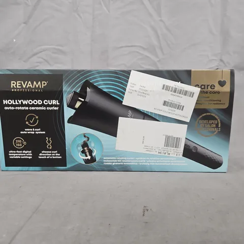 BOXED REVAMP HOLLYWOOD CURL AUTO-ROTATE CERAMIC CURLER CL-2000X-GB