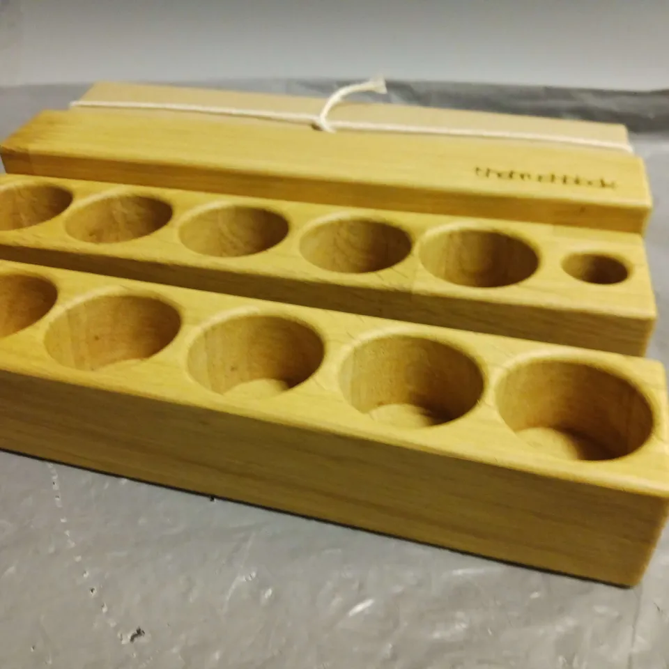 SET OF 4 WOODEN THEBRUSHBLOCKS MAKEUP STORAGE BLOCKS