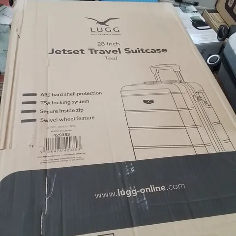 BOXED LUGG 28INCH JETSET TRAVEL SUITCASE TEAL 