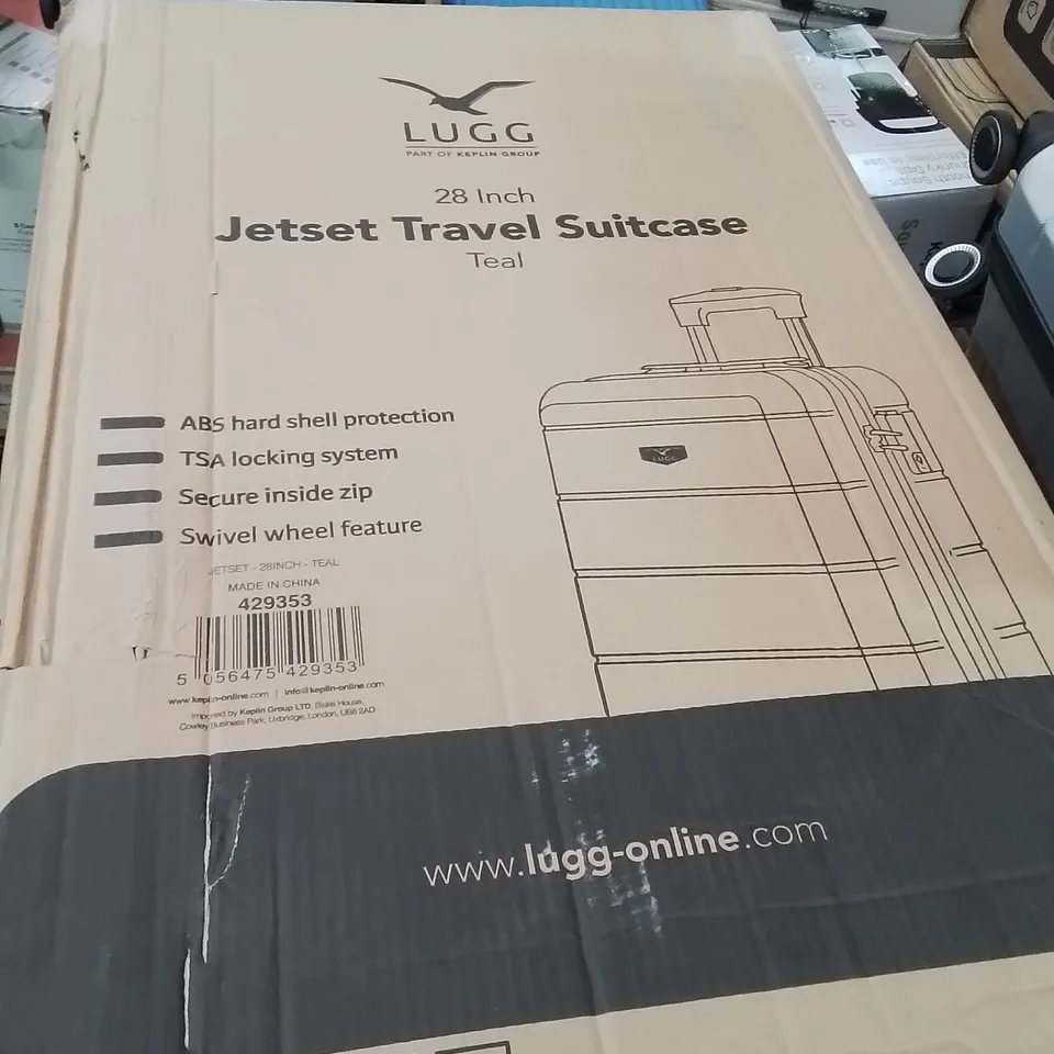 BOXED LUGG 28INCH JETSET TRAVEL SUITCASE TEAL