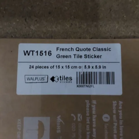 ENGLISH FRENCH 15cm X 15cm PVC MOSAIC