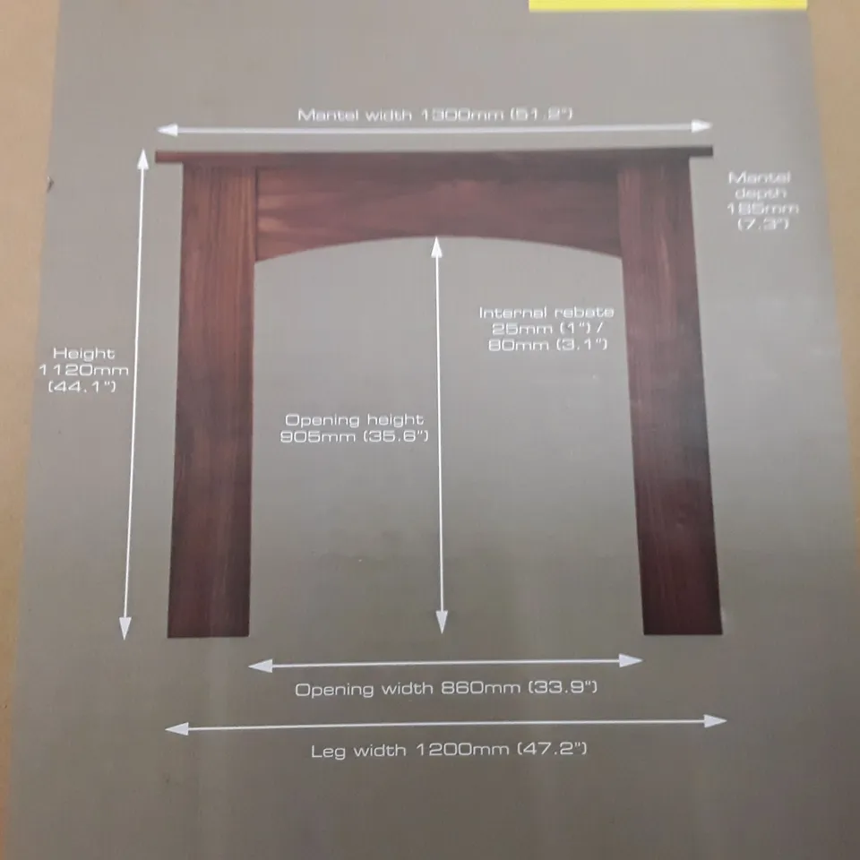 BOXED FOCALPOINT NEBRASKA REAL WALNUT VENEER FIRE SURROUND