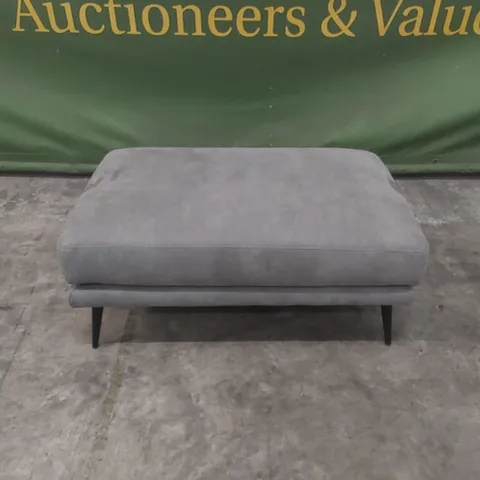 QUALITY DESIGNER ITALIAN MADE MARATINE RECTANGULAR FOOTSTOOL - LONDON SMOKE