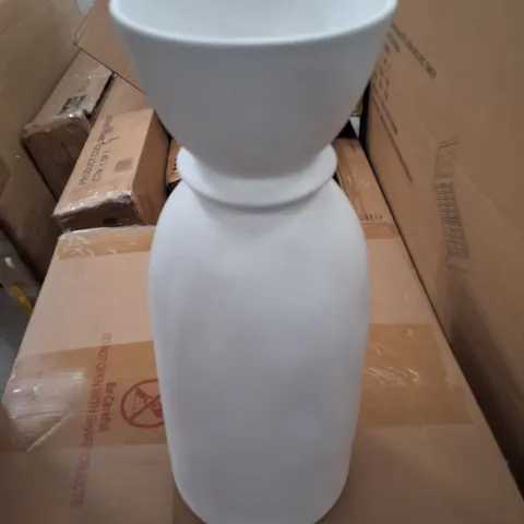 BOXED WHITE VASE