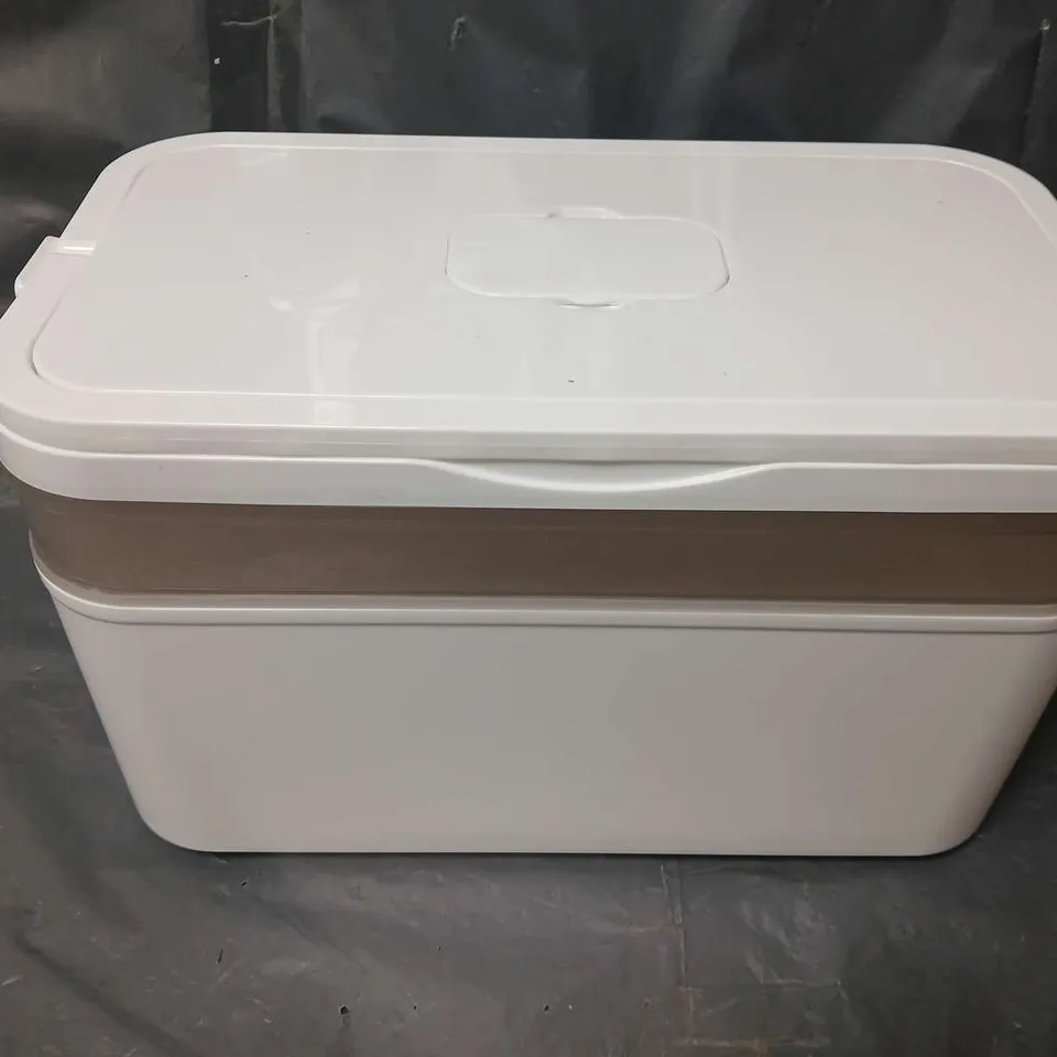 LARGE MEDICINE BOX IN WHITE WITH DUAL HANDLES