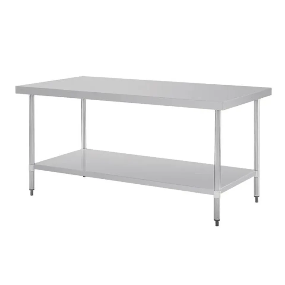 BOXED VOGUE STAINLESS STEEL CENTRE TABLE 1800MM