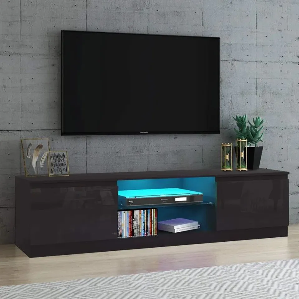 BOXED HULLINGER TV STAND UP TO 65" IN BLACK