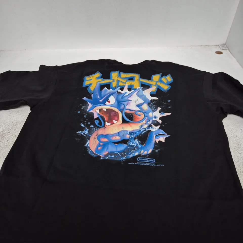 CHEATCODE GRAPHIC T‑SHIRT – BLACK, UK SIZE L