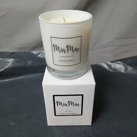 2 X MIA MAE MADE IN SCOTLAND CANDLES. ORANGE SPICE