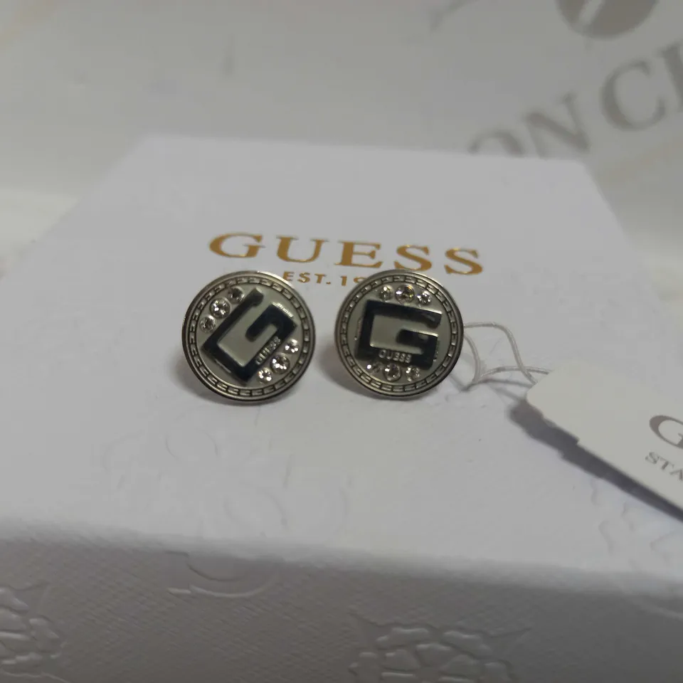 GUESS SOLITAIRE EARRINGS + TED BAKER SINGLE HEART EARRING RRP £54