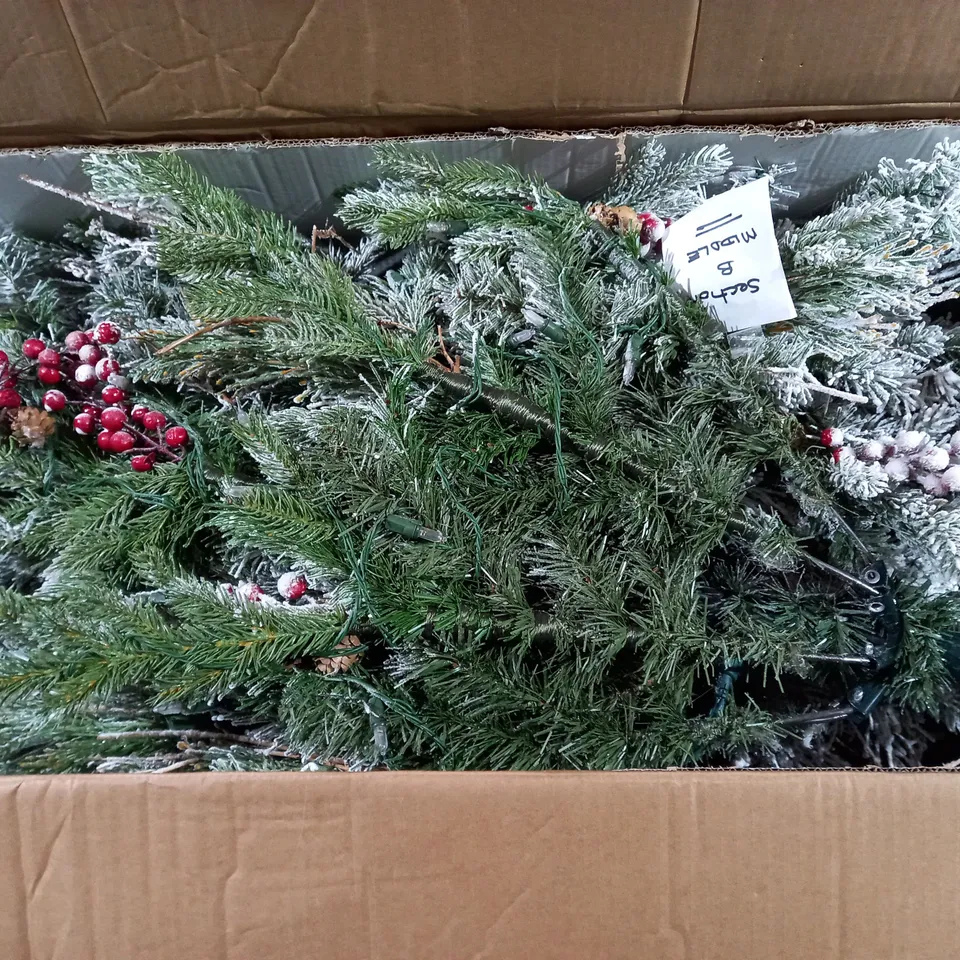 BOXED ALISON CORK SUGAR SPRUCE CHRISTMAS TREE - 6FT DUSTED - COLLECTION ONLY