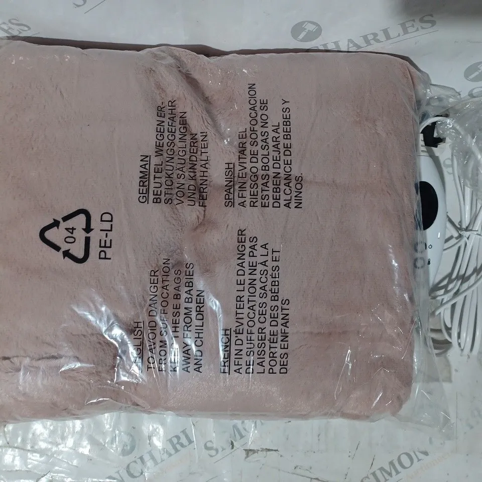 BOXED COZEE HOME HEATED BLANKET IN PINK