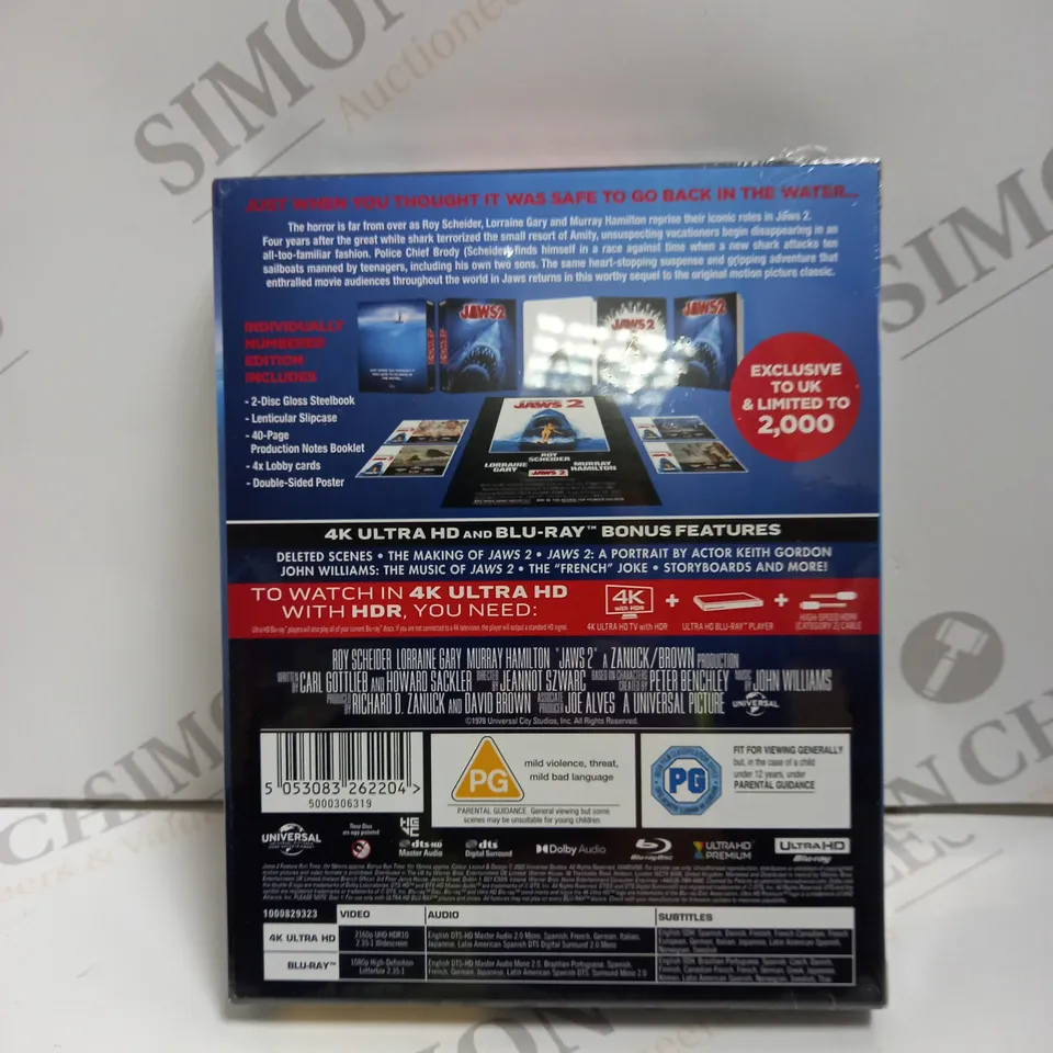 BOXED & SEALED JAWS 2 LIMITED EDITION BLU-RAY SET 