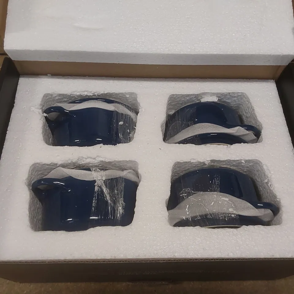 BOXED BARBARY & OAK 0.24L NON-STICK CERAMIC ROUND CASSEROLE DISH - SET OF 4