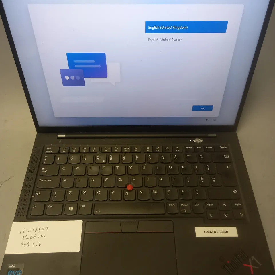 LENOVO THINKPAD X1CARBON GEN 9 CORE I-7 1165G7 32GB RAM 1TB SSD LAPTOP