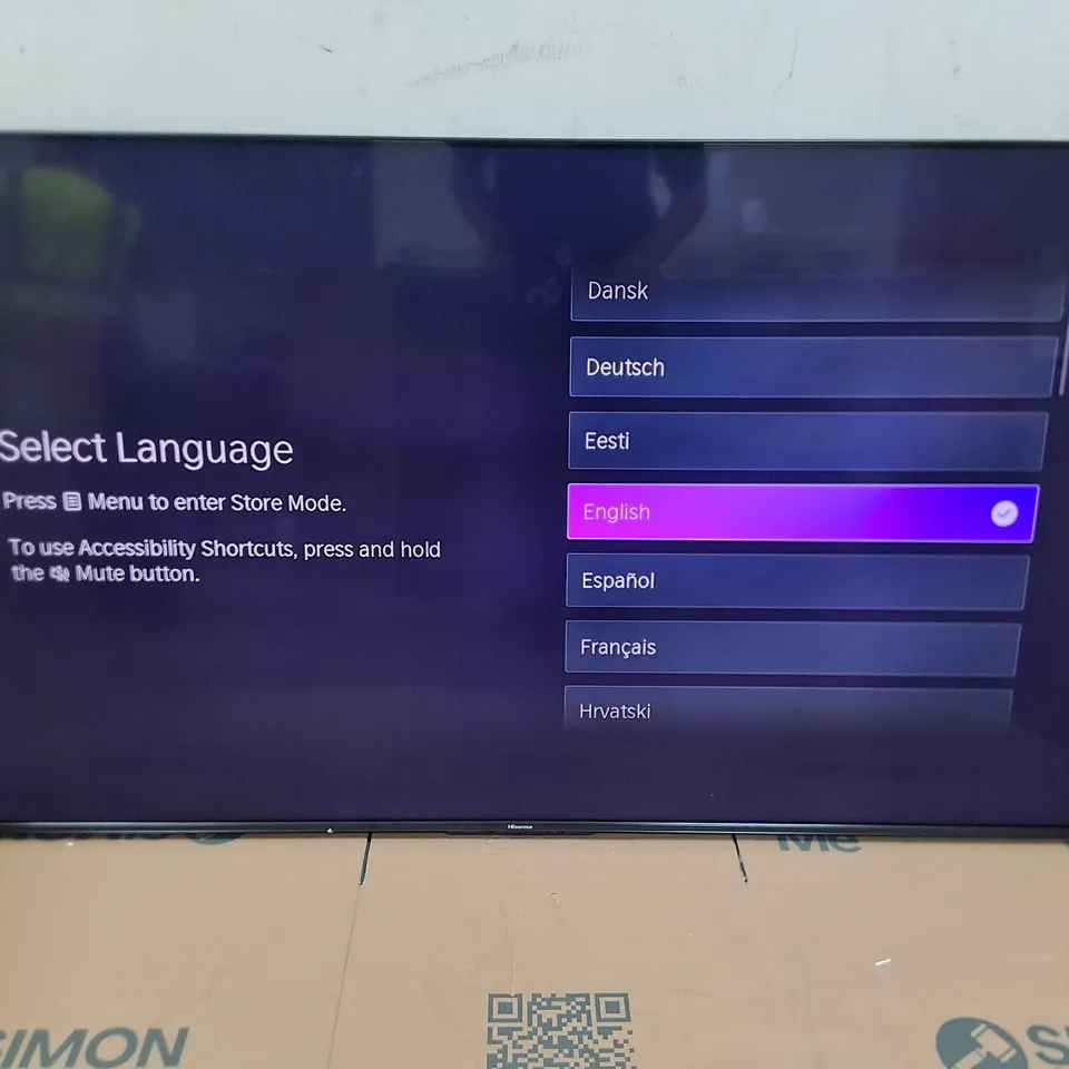 HISENSE 65" MINI LED LED 4K TV - 65U7KQTUK
