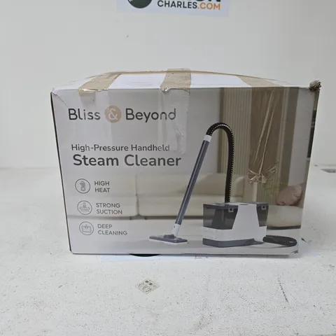 BLISS & BEYOND HIGH-PRESSURE HANDHELD STEAM CLEANER – BOXED