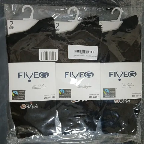 BOX OF APPROXIMATELY 20 PACKS OF FIVE G SOCKS - COLOURS AND SIZES MAY VARY - COLLECTION ONLY