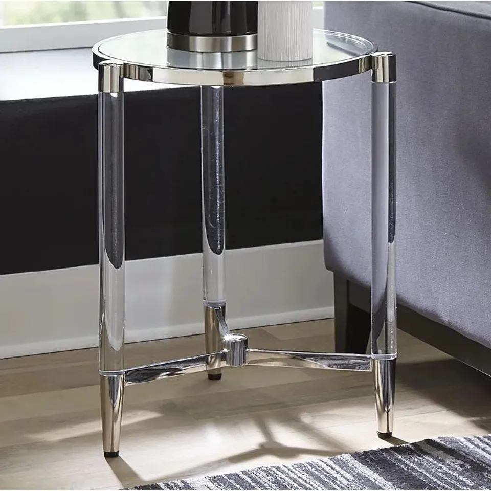 BOXED LAURETTE SIDE TABLE