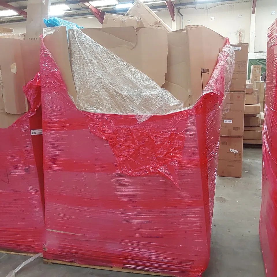 PALLET OF ASSORTED ITEMS INCLUDING: ESPRESSO MACHINE, FOOD WASTE COMPOSTER, OUTDOOR CART, JUNIOR BASKETBALL SYSTEM, SHADE SAIL, POP UP TENT, PLAYING CARDS MAT ECT