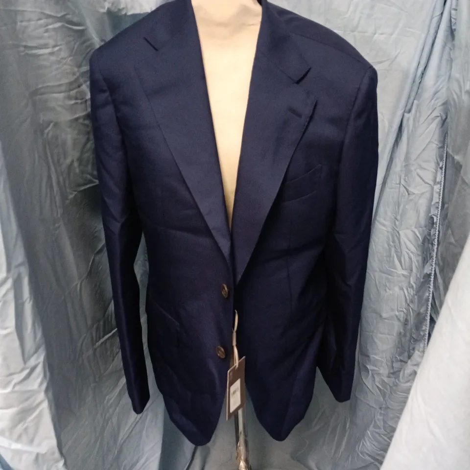 MOSS BROS NAVY SUIT JACKET – VITALE BARBERIS CANONICO FABRIC - UK 38S