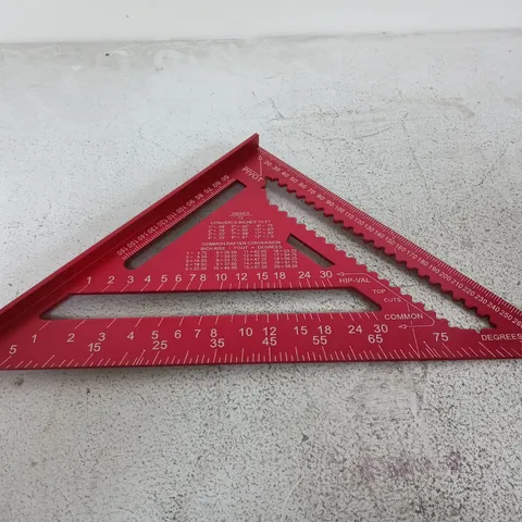 RED SPEED SQUARE / TRIANGULAR RULER (CARPENTRY MEASURING TOOL)