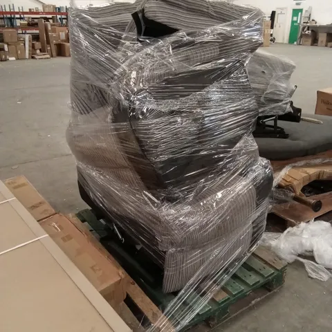 PALLET OF ASSORTED INCOMPLETE OR DAMAGED DESIGNER CHAIRS OR SOFAS