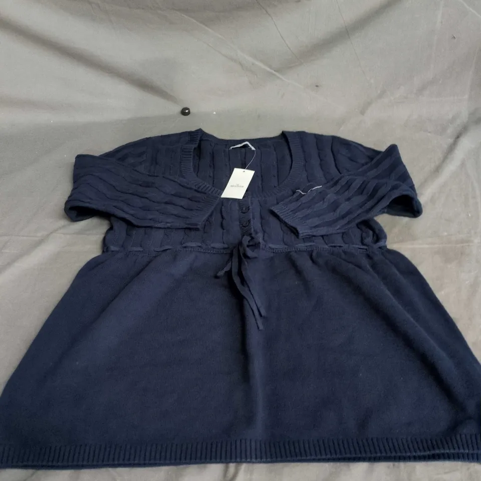 HOLLISTER KNIT TOP – NAVY, SIZE L