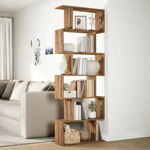 BOXED 17 STORIES ROOM DIVIDER BOOKCASE 70X24 CM ENGINEERED WOOD (1 BOX)