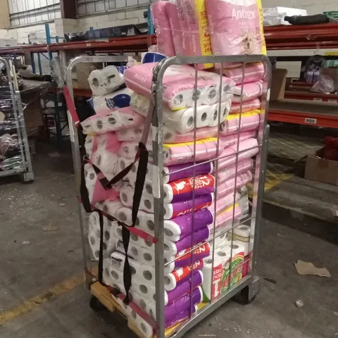 CAGE TO CONTAIN A LARGE QUANTITY OF TOILET PAPER AND KITCHEN ROLLS