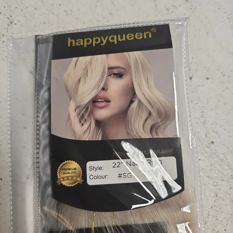 HAPPYQUEEN 22\" HAIR EXTENSIONS – 100% HUMAN HAIR, COLOUR SG, 22\" LENGTH
