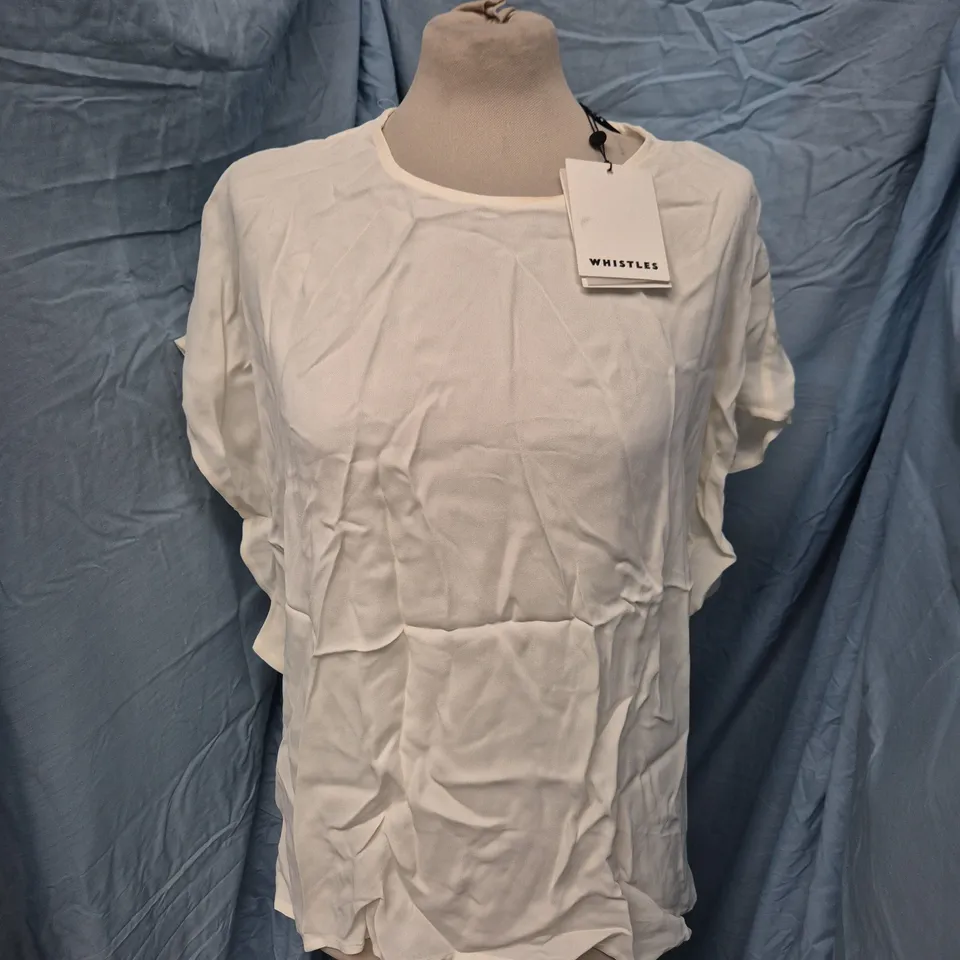 WHISTLES SHORT SLEEVE CREPE SHELL TOP – UK16
